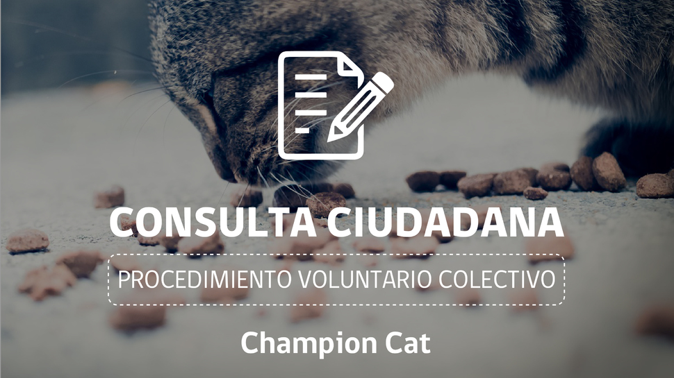 SERNAC abre Consulta Ciudadana sobre caso de alimentos "Champion Cat"