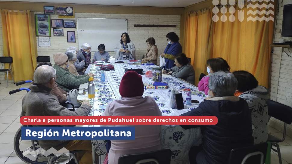 Metropolitana: Charla sobre derechos en consumo a personas mayores de Pudahuel