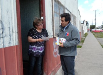 Difusión enero en sector Plaza Esmeralda, Punta Arenas