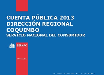 Cuenta Publica Sernac La Serena gestion 2013