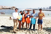 Director Regional del SERNAC de Antofagasta, Marcelo Miranda, junto a SEREMI de Economía, Ronie Navarrete, recordaron a turistas sus derechos en viaje.