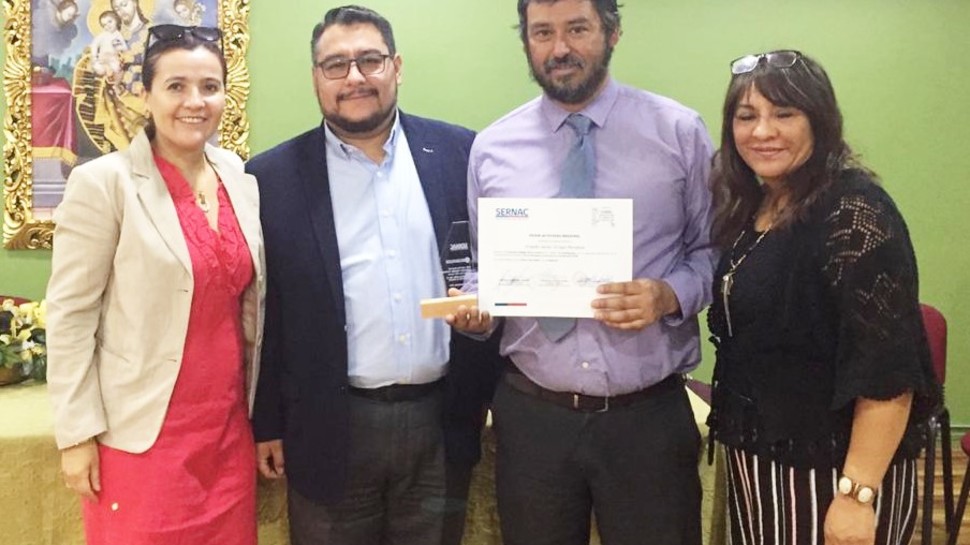 Certificado Profesores que participaron en Cursos de Perfeccionamiento Docente del SERNAC Antofagasta