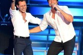 Chayanne y Marc Anthony en el recital "Gigantes 2" en Antofagasta, el 8 de octubre de 2012 - Sernac