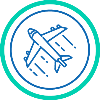Ilustración de Derechos en aerolíneas y agencias de viaje