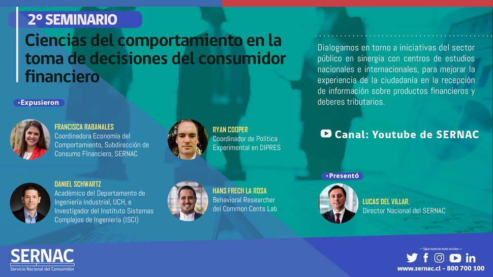 SERNAC realiza seminario sobre las ciencias del comportamiento aplicadas al consumo financiero