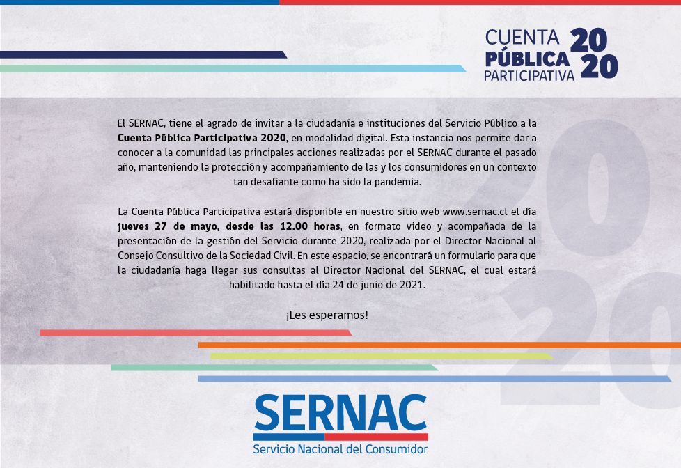 Invitación Cuenta Pública Participativa del SERNAC