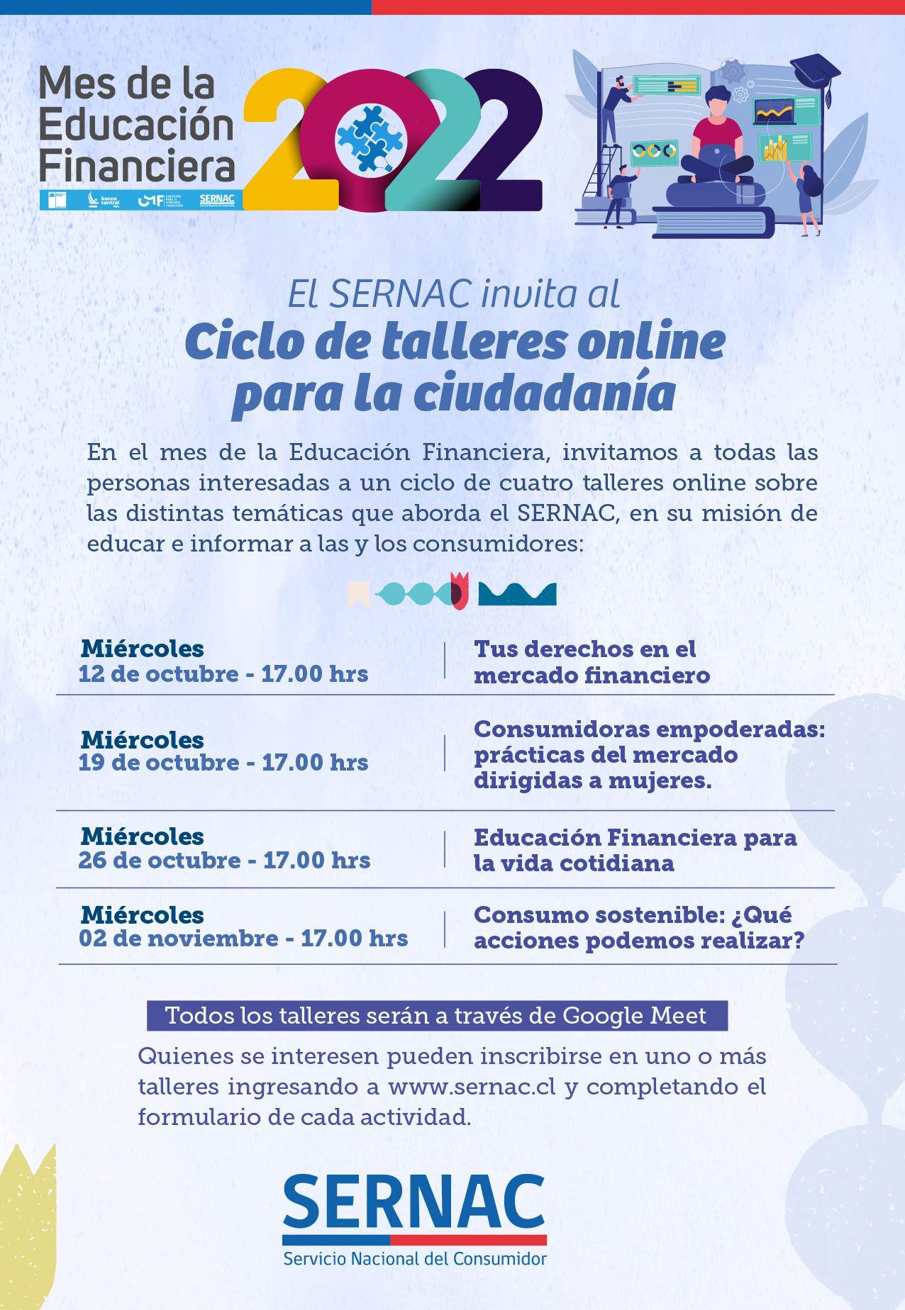 Afiche Talleres Mes de la Educación Financiera Afiche Talleres Mes de la Educación Financiera