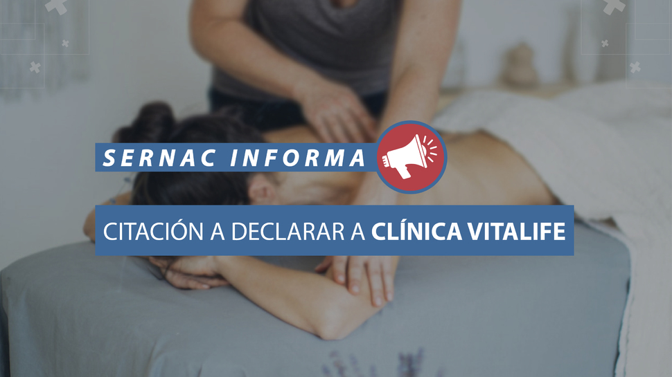 Citación a declarar a representante legal de Clínica Vitalife por incumplimientos a consumidores