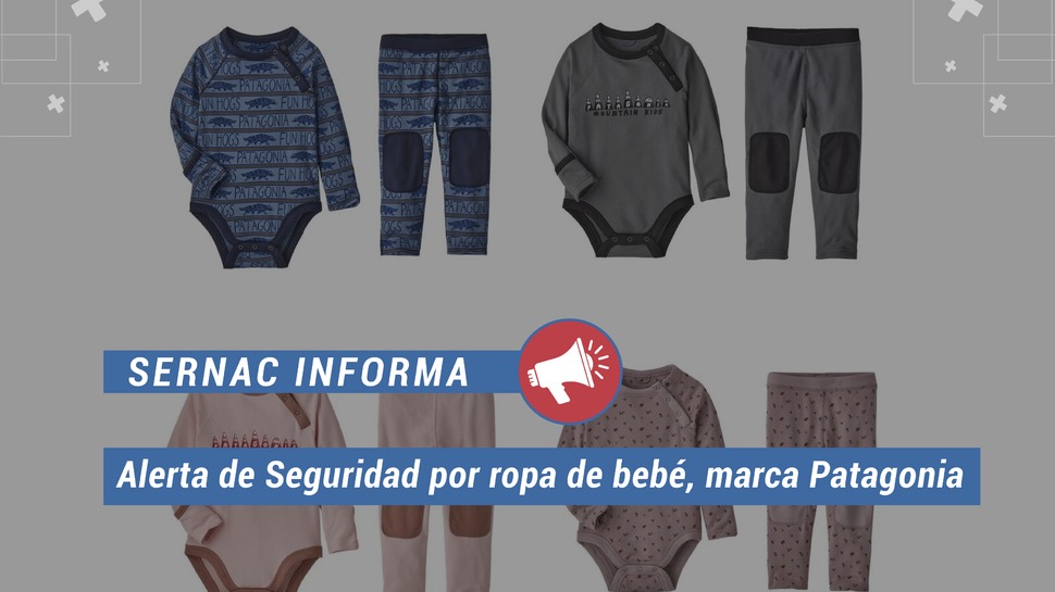 Marca de ropa Patagonia informó Alerta de Seguridad por ropa de bebé ante riesgo de asfixiaASFIXIA