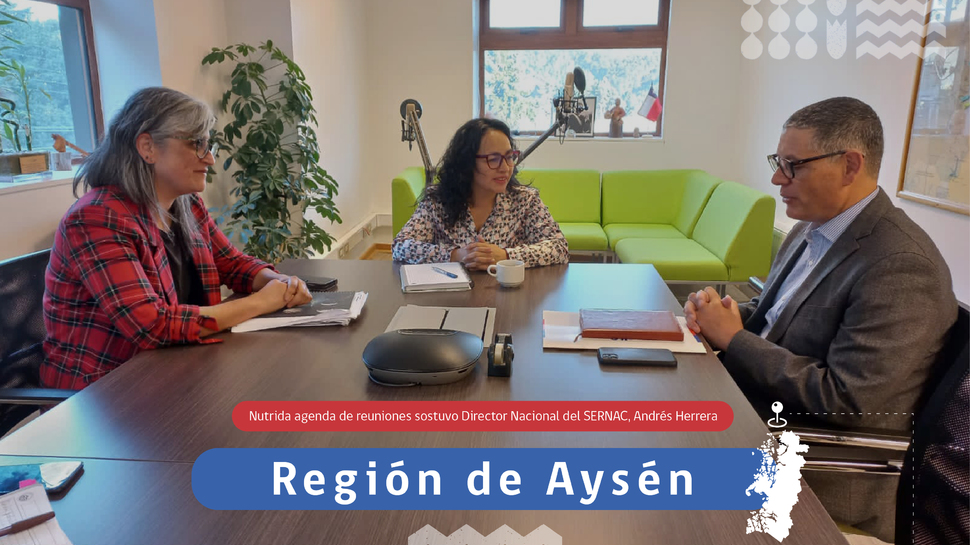 Aysén: Nutrida agenda de reuniones sostuvo Director Nacional del SERNAC, Andrés Herrera en Aysén