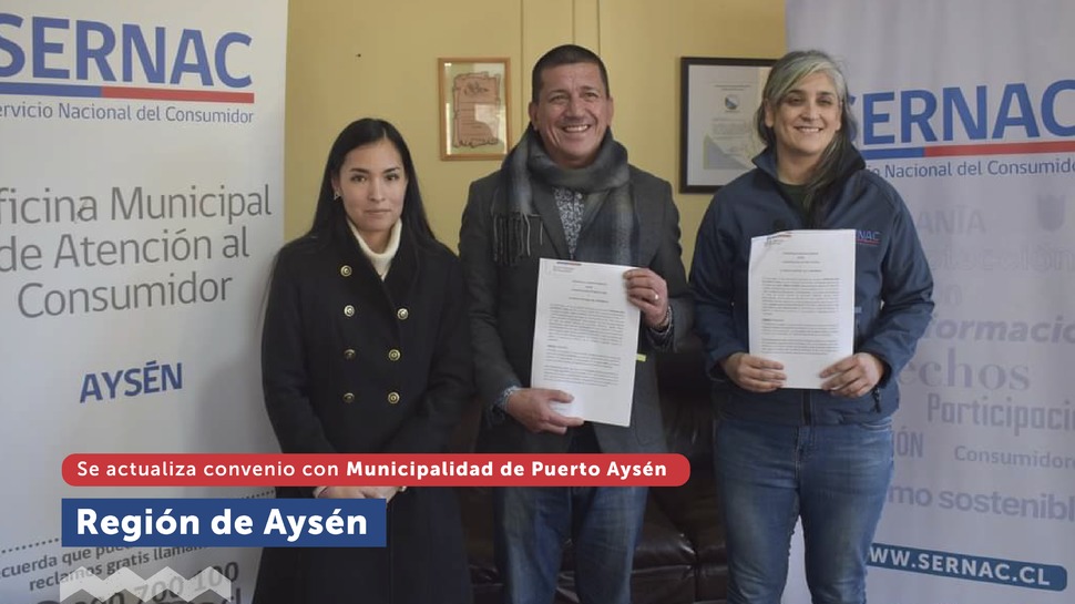 Aysén: Se actualiza convenio con Municipalidad de Puerto Aysén para atender consumidores