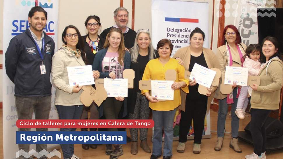 Metropolitana: Ciclo de talleres a mujeres sobre derechos y consumo de Calera de Tango