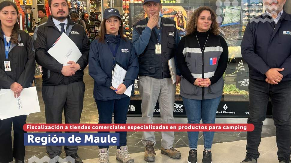 Maule: SERNAC y SEC fiscalizan tiendas comerciales especializadas en productos para camping en Talca