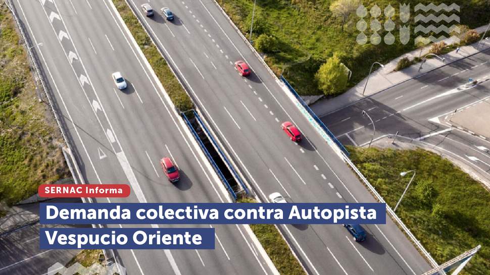 SERNAC presentó demanda colectiva contra Autopista Vespucio Oriente por su falta de servicio durante filtraciones de agua SERNAC presentó demanda colectiva contra Autopista Vespucio Oriente por su falta de servicio durante filtraciones de agua