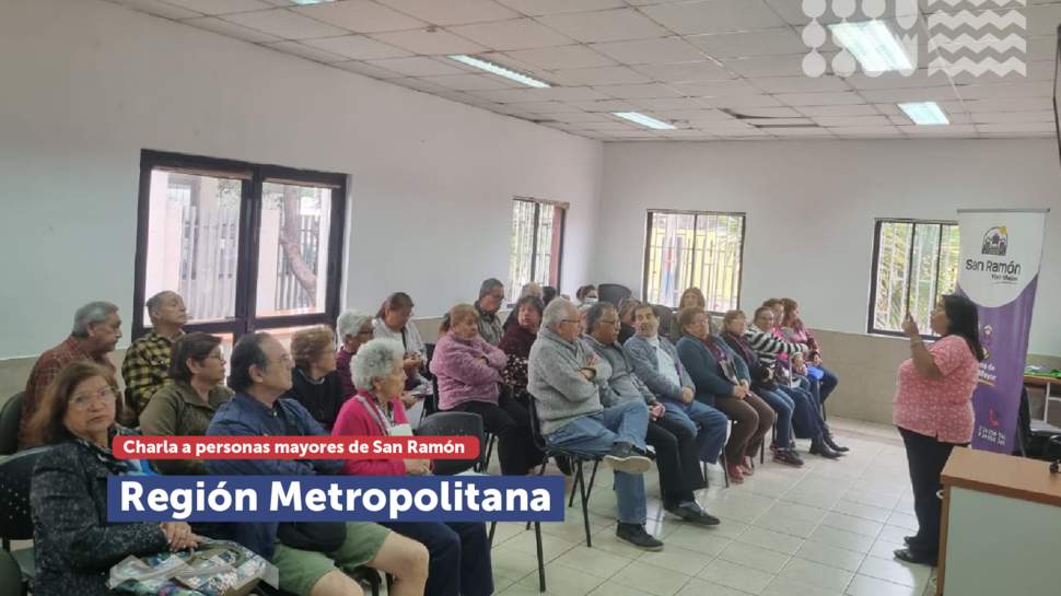 Metropolitana: Taller de educación financiera personas mayores en San Ramón