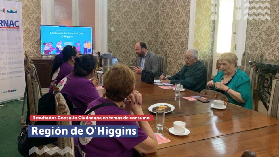 O'Higgins: Resultados de Consulta Ciudadana en temas de consumo