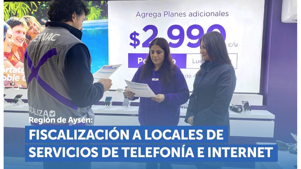 Aysén: Fiscalización a locales comerciales de servicios de telefonía e internet