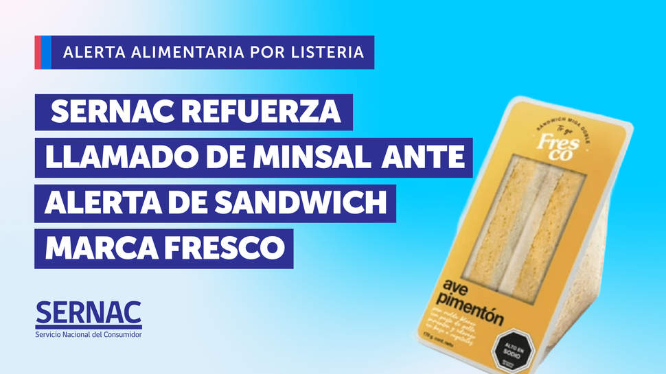 Alerta Alimentaria MINSAL sándwich marca Fresco