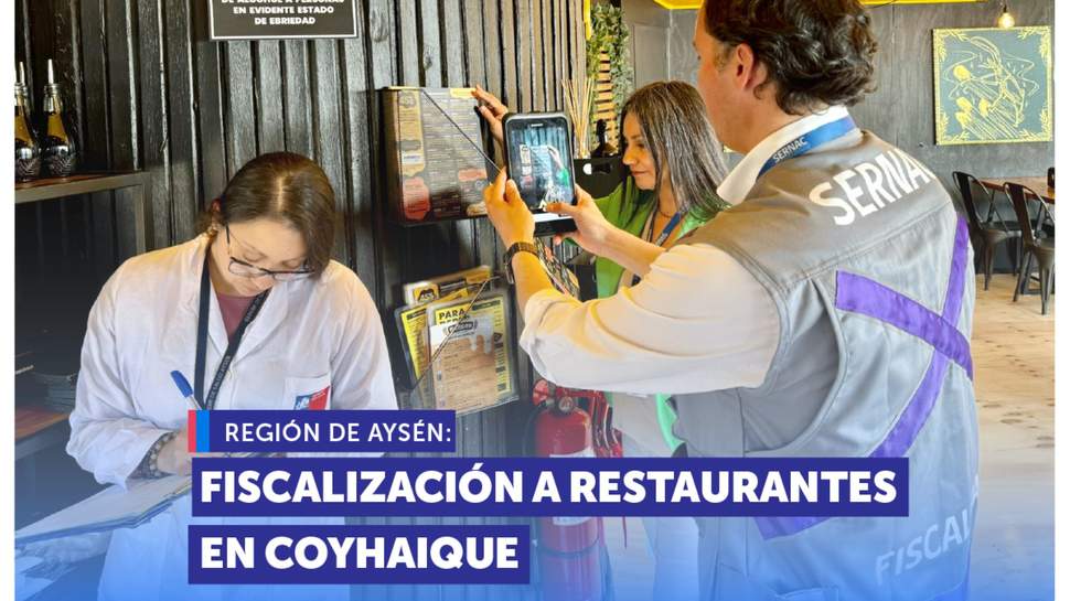 Aysén: SERNAC y SEREMI de Salud fiscalizan restaurantes en Coyhaique