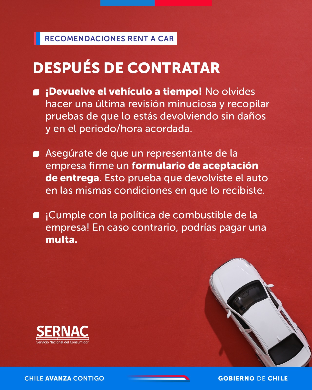 Recomendaciones después de la contratación de un Rent a Car Recomendaciones después de la contratación de un Rent a Car