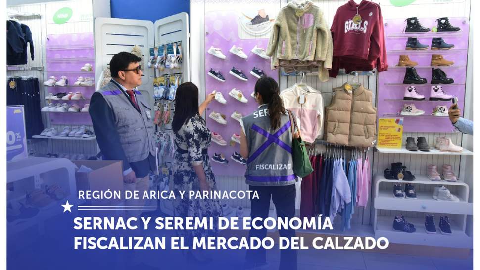 Arica: SERNAC y SEREMI de Economía fiscalizan el mercado del calzado