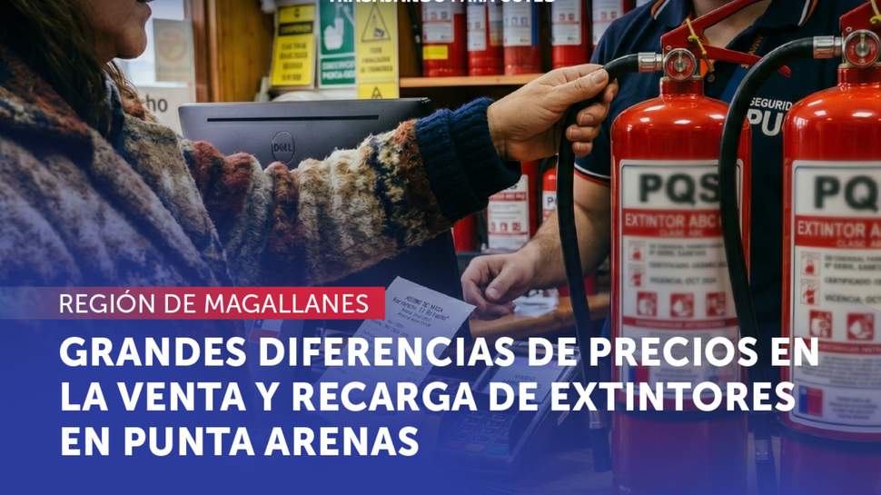Magallanes: SERNAC detecta grandes diferencias de precios en la venta y recarga de extintores en Punta Arenas