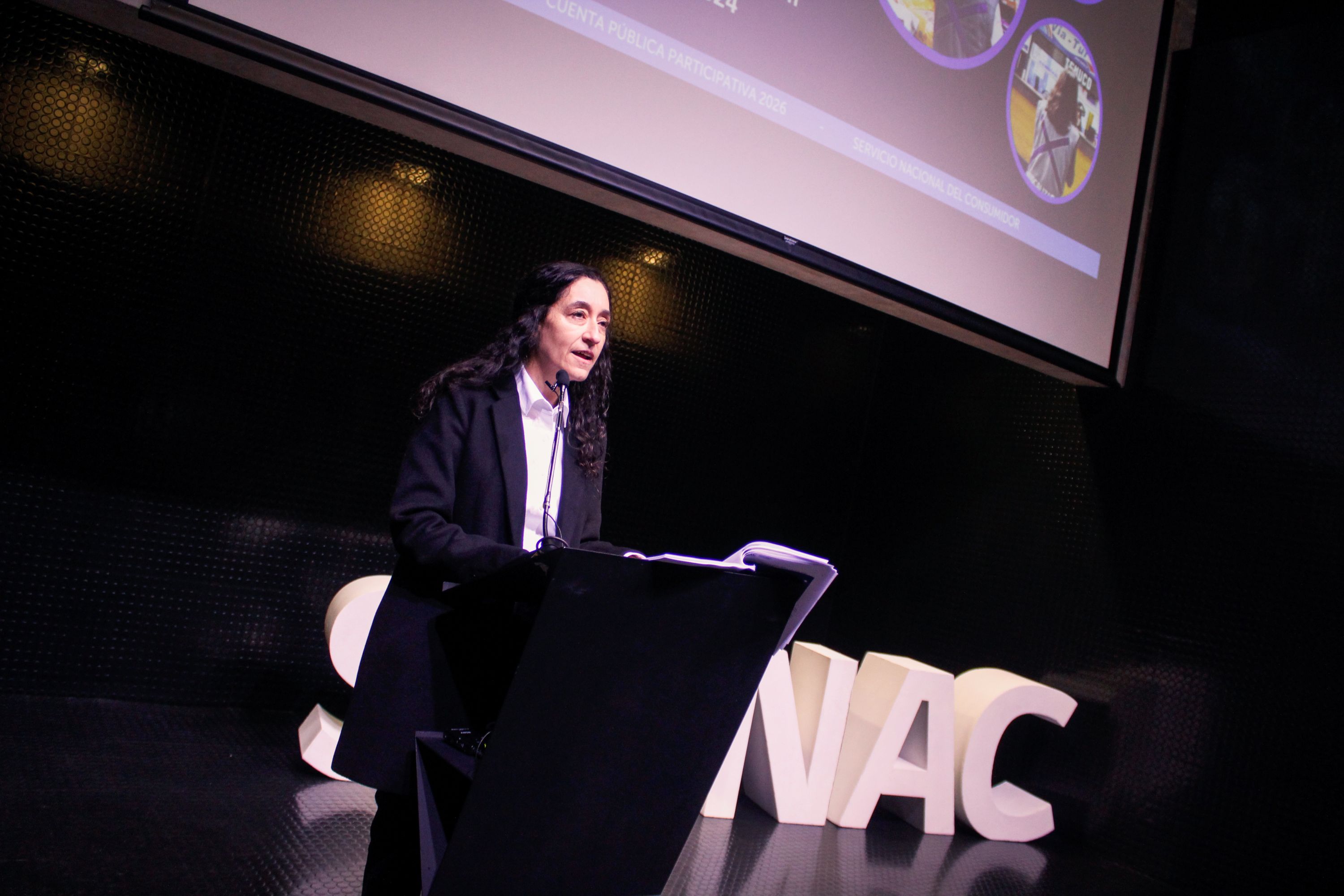 Directora Nacional (S), Carolina González, encabeza la Cuenta Pública Participativa 2026 del Servicio Nacional del Consumidor.
