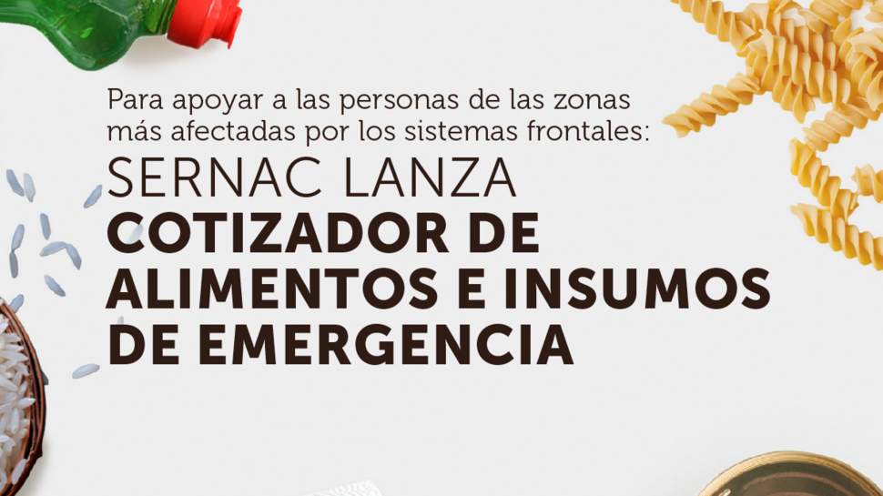 SERNAC lanza cotizador de alimentos e insumos de emergencia