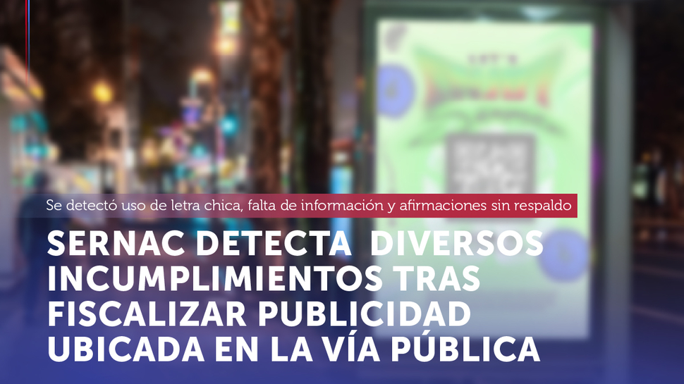 SERNAC detecta diversos incumplimientos tras fiscalizar publicidad ubicada en la vía pública