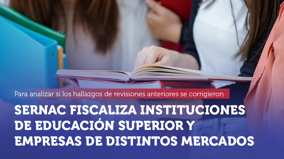 SERNAC realiza fiscalizaciones de seguimiento a instituciones de Educación Superior y a empresas de distintos mercados