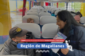 Magallanes: Actividad informativa en terminal de buses en Punta Arenas
