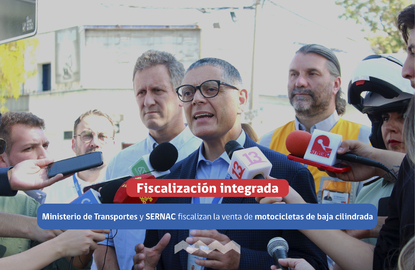 Ministerio de Transportes y SERNAC fiscalizan la venta de motocicletas de baja cilindrada