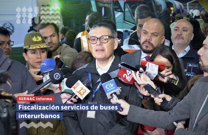 Ministerio de Transportes y el SERNAC fiscalizan a buses interurbanos en Santiago y regiones