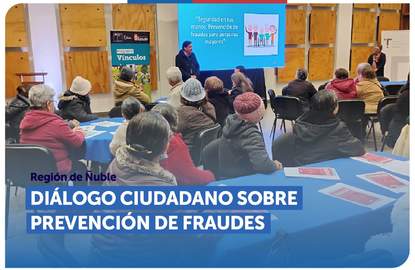 Ñuble: Diálogo ciudadano sobre prevención de fraudes para personas mayores
