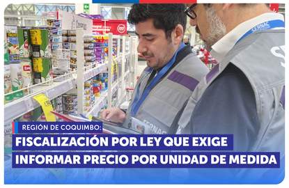 Coquimbo: SERNAC fiscalizó a supermercados en La Serena por ley que exige informar precio por unidad de medida