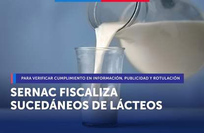 SERNAC fiscaliza sucedáneos de lácteos para verificar cumplimiento en deberes de información, rotulado y publicidad de los productos