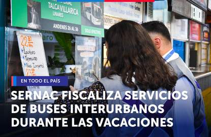 SERNAC fiscaliza los servicios de buses interurbanos del país durante las vacaciones