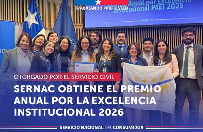 SERNAC obtuvo el Premio Anual de Excelencia Institucional