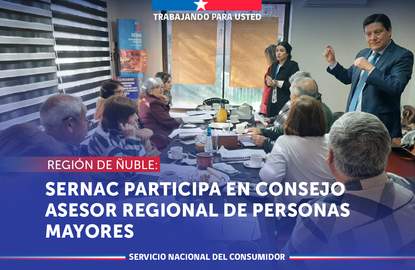 Ñuble: SERNAC Regional participa en Consejo Asesor Regional de personas mayores
