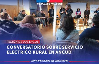 Los Lagos: SERNAC participa en conversatorio sobre servicio eléctrico rural en Ancud