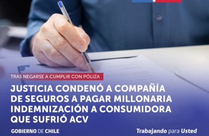 Justicia condenó a compañía de seguros a pagar millonaria indemnización a consumidora que sufrió accidente cerebro vascular