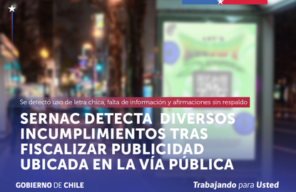 SERNAC detecta diversos incumplimientos tras fiscalizar publicidad ubicada en la vía pública