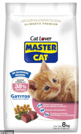Alerta de Seguridad: Alimento para mascotas Master cat gatitos, año 2021.