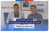 Atacama: Convenio con la Municipalidad de Alto del Carmen Atacama: Convenio con la Municipalidad de Alto del Carmen