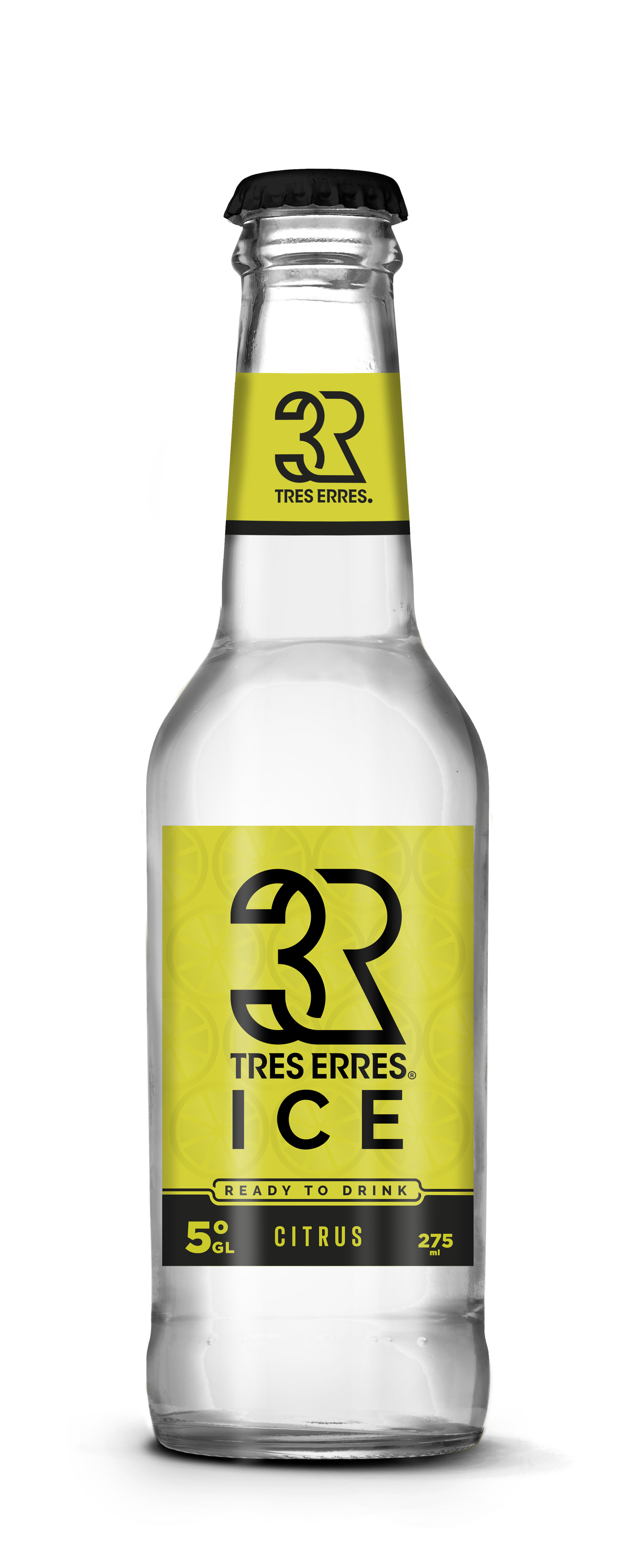 Cóctel 3R Ice Citrus, botellas de vidrios de 275 (cc).