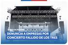 Atacama: SERNAC denunció ante el Ministerio Público a productora y ticketera a cargo del suspendido concierto del grupo Los Tres