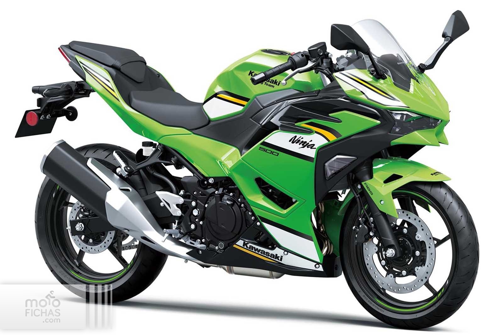 Motocicleta Kawasaki Ninja 500, años 2024-2025.