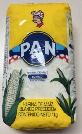 Parte delantera Harina P.A.N. precocida de maíz de 1 kilo, Lote N°22610790, año 2025