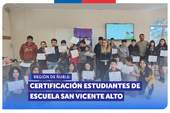 Ñuble: SERNAC certifica a estudiantes de escuela San Vicente Alto como promotores de derechos