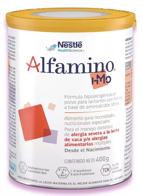 Fórmula Infantil Nestlé Alfamino, año 2025. Fórmula Infantil Nestlé Alfamino, año 2025.